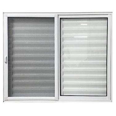 Imagem de Janela de Alumínio  Veneziana 3 Folhas com Tela Mosquiteira  100x150 Branco