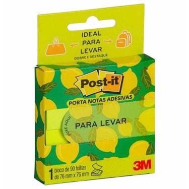 Imagem de Post-it 3M Bloco Adesivo 76x76mm 90 Folhas Verde Reposicionável Porta Notas