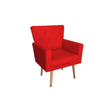 Imagem de Poltrona Decorativa Aurora Suede Vermelho