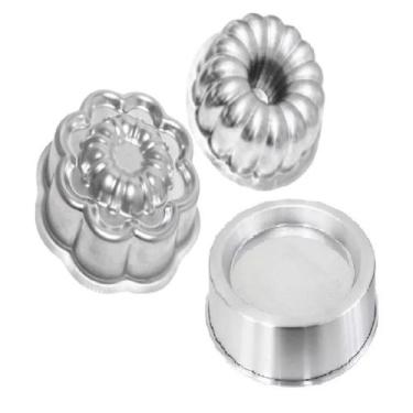 Imagem de Kit Assadeiras Formas de Bolo Redonda Decorada Forma Suiça, Forma de F