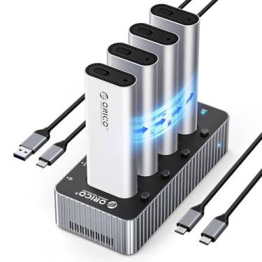 Imagem de ORICO Estação de ancoragem SSD NVMe para disco rígido USB C 40Gbps M.2 PCIE adaptador com clone offline de até 16 TB para M.2 (chave M, chave B+M) NVMe 2230 2280 2260 2242-IT48N