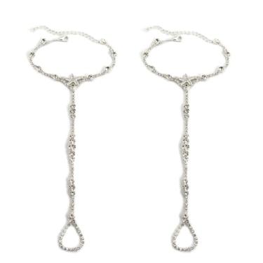 Imagem de Tornozeleira feminina com strass estrela do mar e pés com estrela de cristal CZ anel de dedo do pé anel de praia casamento tornozeleira joias delicadas para festa, Adjustable, Strass Cristal Cobre