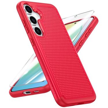 Imagem de FNTCASE Capa para Samsung Galaxy S25-Plus: Capa protetora de telefone resistente de camada dupla S24-Plus à prova de choque robusta com textura antiderrapante - proteção contra quedas militar