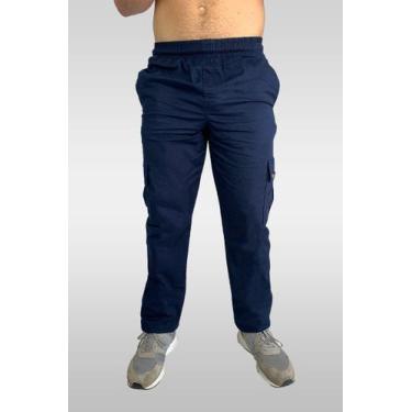 Imagem de Calça de Sarja tookas, G, Marinho
