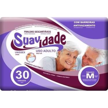 Imagem de Fralda Geriátrica Suavidade Mega M com 30 Unidades