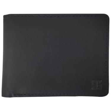 Imagem de Carteira de Bolso Couro Preto Masculina Porta Moedas Cartão Dinheiro Lisa Briolly