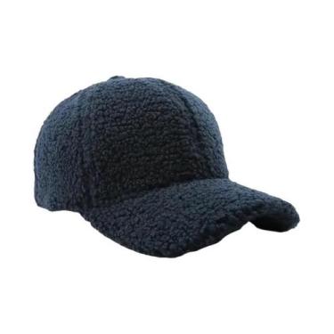 Imagem de Boné de Beisebol Feminino de Lã de Cordeiro - Quente para Outono, Inve