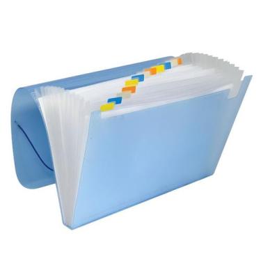 Imagem de Pasta Sanfonada 12 Divisórias Tamanho A4 Ofício 330x235mm - oem, AZUL