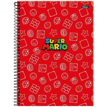 Imagem de Caderno Super Mario Bros Capa Dura Espiral 1 Matéria Escolar