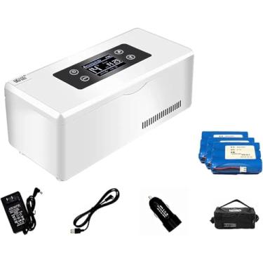 Imagem de Refrigerador De Caixa Térmica De Insulina, Refrigerador Elétrico Mini Caixa Térmica Bolsa Térmica Recipiente De Resfriamento De Insulina Elétrica Termostato Usb Adequado, 3* Battery