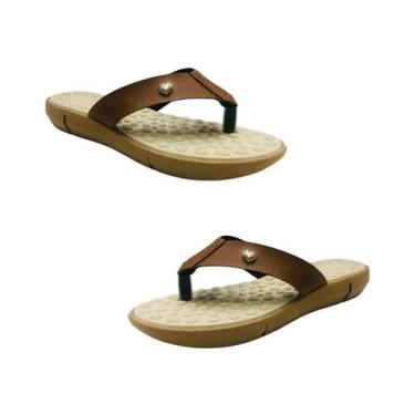 Imagem de Kit 2 Chinelo Ortopédico Feminino Esporão Massageador Macio Amortecedo