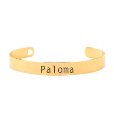 Imagem de Bracelete Personalizado Gravação Nome Paloma Banhado Ouro 18K - 999003448-Feminino
