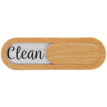 Imagem de Dishwasher Clean Dirty Sign Dual-sided Sliding Changing Sign Cling 5.89X1.77X0.20in(Beige)