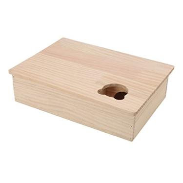 Imagem de Casa do Hamster de Akozon Com Telhado Removível - 6 Quartos de Anúncio de Estimação de Animais de Estimação para Hamsters, Chinchilas e Pequenos Animais de - Cabine de Atividade de Madeira Com Túnel