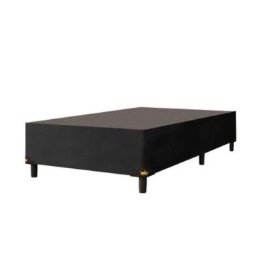 Imagem de Base Cama Box Solteiro Corino Preto 88x188x35