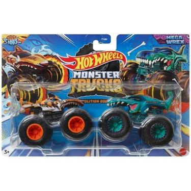 Imagem de Carrinho HOT Wheels Monster TRUCK Tiger SHARK X Mega WREX Mattel FYJ64
