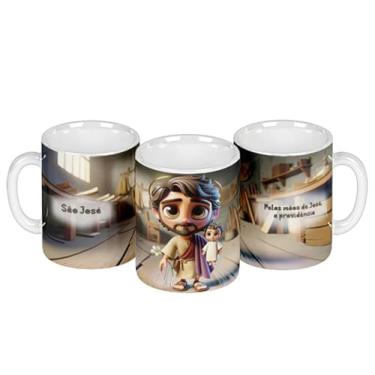 Imagem de Caneca branca católica animação divina (14950)