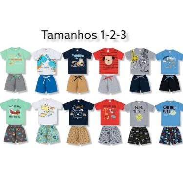 Imagem de Kit 4 Conjuntos Infantil Masculino Menino Verão - Cleomara, 6, Sortida