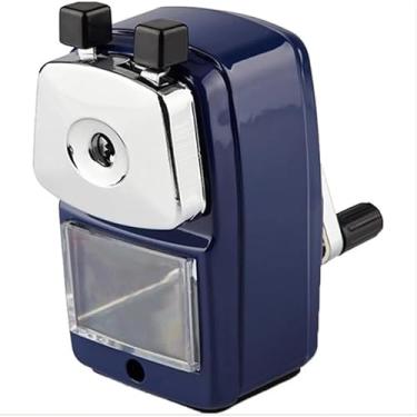 Imagem de Apontador de Mesa Manual para Lapis com Manivela E Deposito Coletor(AZUL,pequeno（55 * 105mm）)