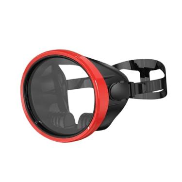 Imagem de oshhni Máscara de natação, óculos de mergulho, antiembaçante, leve, à prova de vazamentos, para adultos, equipamento de mergulho com snorkel, óculos, Vermelho