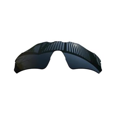 Imagem de MYCOURAG Lentes de reposição polarizadas com proteção UV para óculos de sol Oakley Radar EV Pitch OO9211 – Preto sólido polarizado