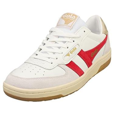 Imagem de Gola Tênis Hawk Feminino, Branco/Framboesa/Ouro, 6.5