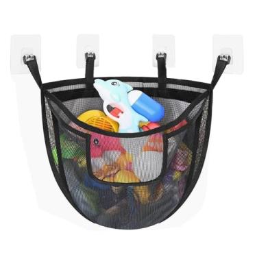 Imagem de Organizador de Brinquedos de Banho - Organizador Em Rede Para Brinquedos De Banho | Cesto Em Rede Para Quarto De Bebé Casa De Banho Cozinha Sala Armário Piscina Dormitório Infantil Organização