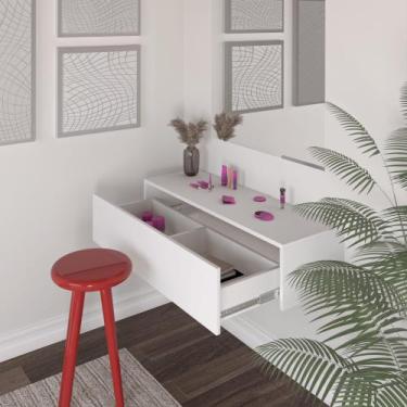 Imagem de Gaveteiro Duas Divisórias Mdf Espaços Organizador Penteadeira Elegante