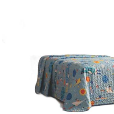 Imagem de Colcha Solteiro Menino Foguete Matelada 2,40m x 1,60m - Casa Show Enxo