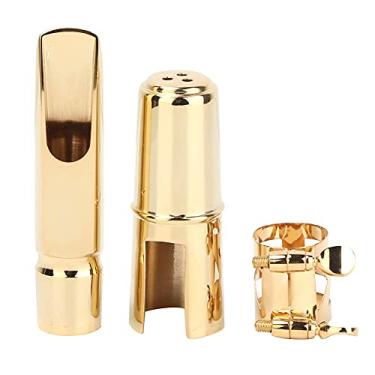 Imagem de Drfeify Bocal de Saxofone Alto de Metal de Metal Liso Muito Bom, Fácil Instalar Acessório Sax para Jogadores de Saxofone (7C)