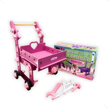 Imagem de Carimbrás Planejar e Construir Encantos, Kit de Construção Educativo, 34 Peças MDF, 36 Parafusos, 3+ Anos