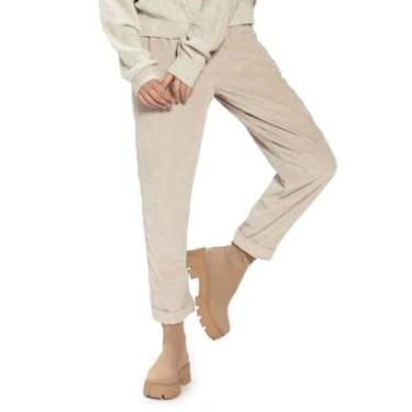 Imagem de Calça Feminina Biamar Veludo Cotelê Barra Dobrada Marrom-Feminino