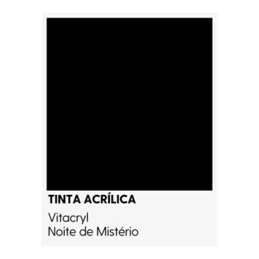Imagem de Tinta Emborrachada Acetinada Pretos - Vitacryl, Noite de Mistério, 3,6