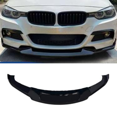 Imagem de 3 peças para para-choque dianteiro de carro Spoiler Lip MAD Style Modification Part For 3 Series F30 2013-2019 Bumper Guard Cover (Carbon Look)