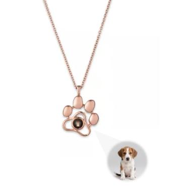 Imagem de Toodoumama Colar de projeção de imagem personalizada com foto interna - Colar com pingente de foto personalizada - presentes para mãe, esposa, casais, namorados, animais de estimação, presentes em