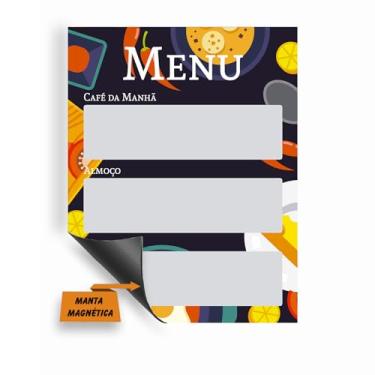 Imagem de Imã De Geladeira Porta Recados - Planner Magnético - Planejamento Mensal Semanal 20x30cm e 30x40cm (Menu Escuro, 30x40cm)