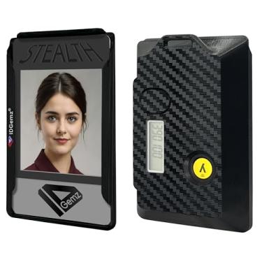 Imagem de IDGemz Porta-crachá para tokens Yubikey5 e GO 7 - Stealth Black - comporta até 3 emblemas (comporta 1 token GO-7 e 1 Yubikey5 NFC)