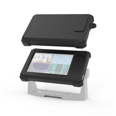 Imagem de Koroao Capa protetora de silicone Fish Finder e capa solar para Lowrance Eagle de 18 cm – cobertura total, antiarranhões, capa antiderrapante (preto)