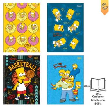 Imagem de Caderno Brochurão 80 Fls Capa Dura Simpsons - Tilibra