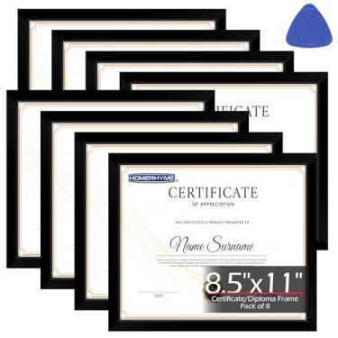 Imagem de HOMERHYME Moldura de diploma, molduras pretas de 21 x 27 cm, moldura de certificado com acrílico transparente, 21 x 27 cm, molduras para registro de grau de foto para exibição de galeria de colagem