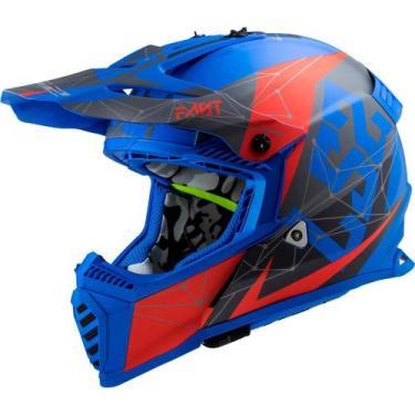 Imagem de Capacete LS2 MX437 Fast Evo Alpha, Azul, 58