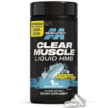 Imagem de Muscletech Suplementos HMB 1000 mg, músculo transparente (42 cápsulas gelatinosas líquidas) - HMB de mais alto grau para músculo magro e recuperação - Suplemento muscular livre de HMB - Ajuda a