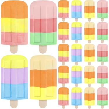 Imagem de Humyoun 24 peças de sorvete, calçada, giz, lavável a granel, multicolorido, para calçada, lembrancinhas de festa para crianças, adultos, parquinho de verão, atividades ao ar livre, pintura em