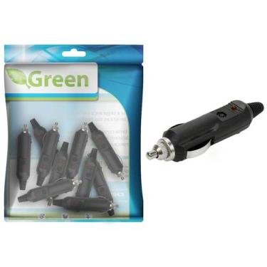 Imagem de 10x Plug Acendedor Automotivo Com Led E Fusível - Original - GREEN