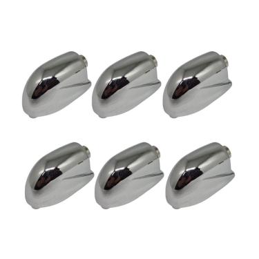 Imagem de Kit 6 Canoas Caixa Tom Surdo Bumbo Bateria 19.08 Cromada