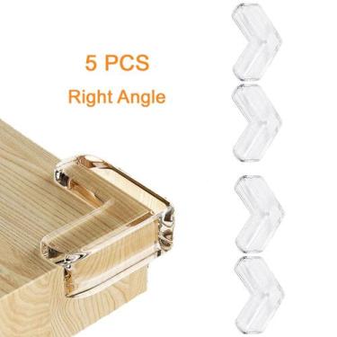 Imagem de Kit 5 Protetores de Quina em Silicone para Móveis  Segurança para Bebê