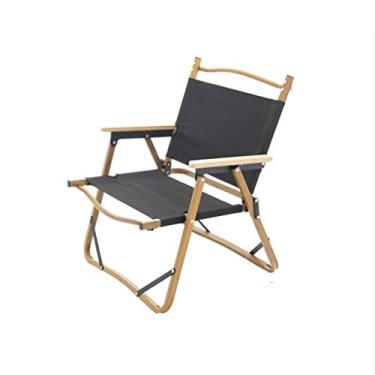 Imagem de ZZTWER Cadeira de acampamento portátil ao ar livre cadeira dobrável de madeira, comporta até 120 kg, cadeira de acampamento de madeira, ao ar livre, jardim, cadeira de convés, cadeiras dobráveis (cor