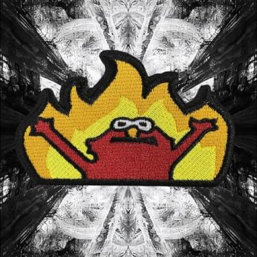 Imagem de Patch de moral engraçado Yellow Hell Fire - Patch tático para equipamentos militares, mochilas, bonés de beisebol de operador, porta-placas e coletes - adesivos de moral