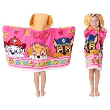 Imagem de Patrulha Canina Girl Skye, Marshall, Chase Kids Super Macio Banho/Piscina/Praia Algodão Macio Terry Com Capuz Envoltório, 61 cm x 127 cm, (Produto Oficialmente Licenciado) por Franco