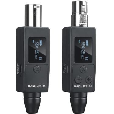 Imagem de YXG Transmissor e receptor XLR sem fio UHF Sistema de microfone sem fio plug-in para microfone dinâmico/condensador, com energia Phantom de 48 V, guitarra/baixo e muito mais, mixer de áudio, sistema